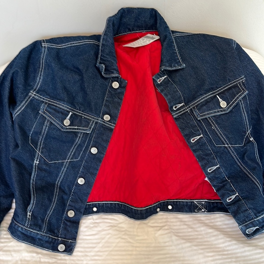J Galt Quilted Denim Trucker Jacket